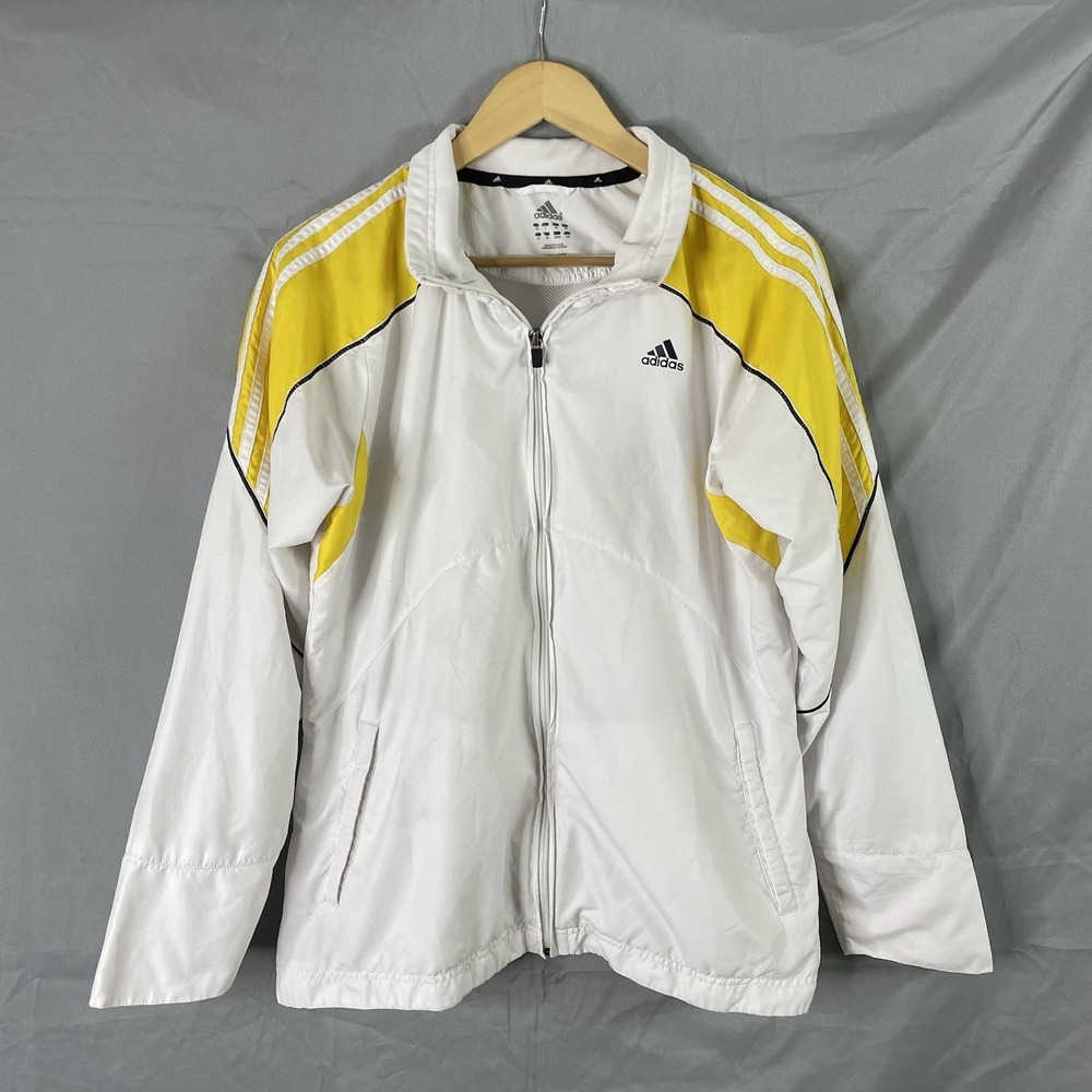 Adidas Track Jacket Womens Large L Mesh Lined Lightweight Full Zip